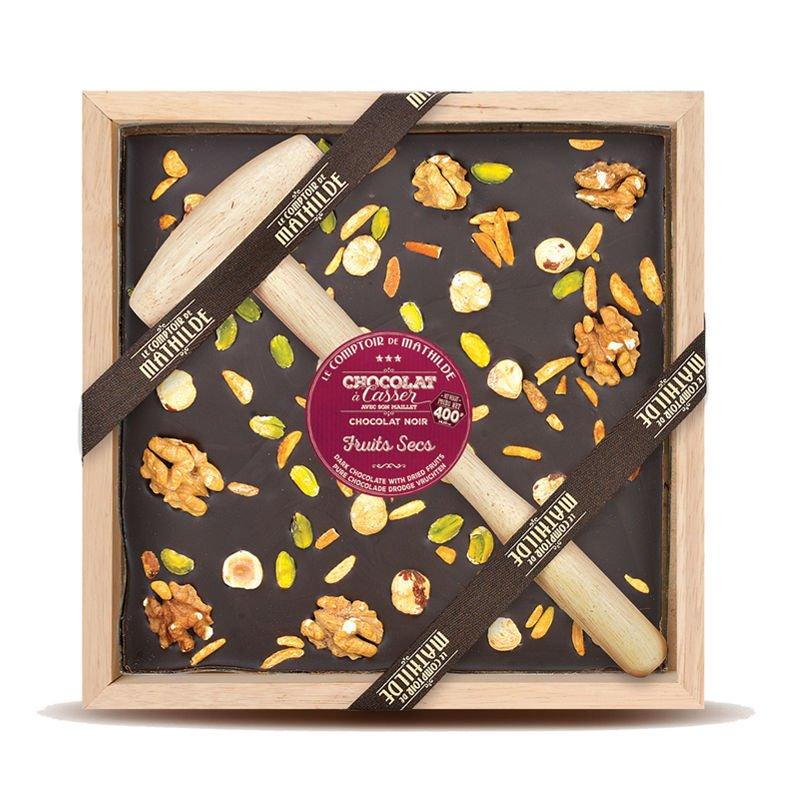 Chocolat à casser noir fruits secs