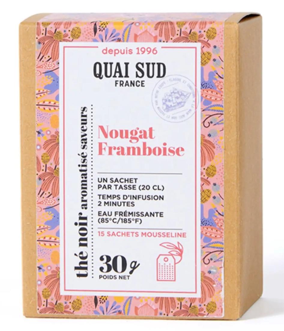 Thé noir nougat framboise