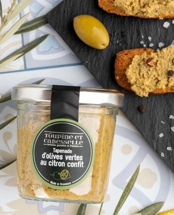 Tapenade d'olives vertes au citron confit