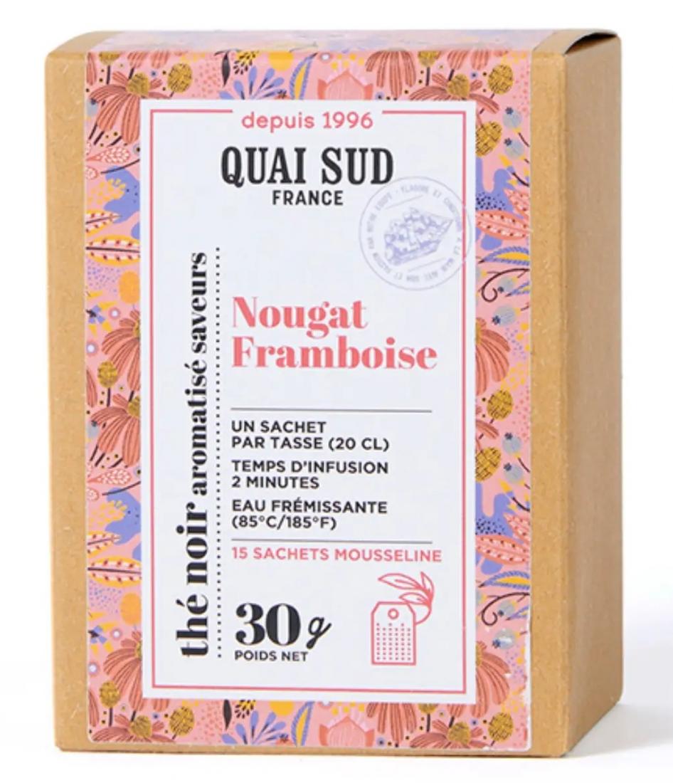 Thé noir nougat framboise