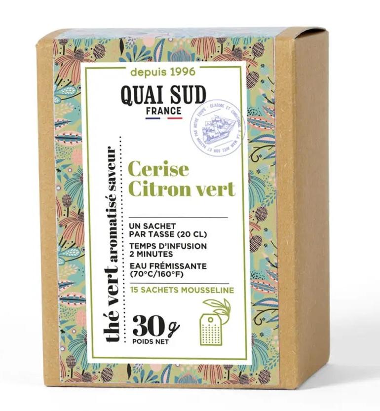 Thé vert cerise et citron vert