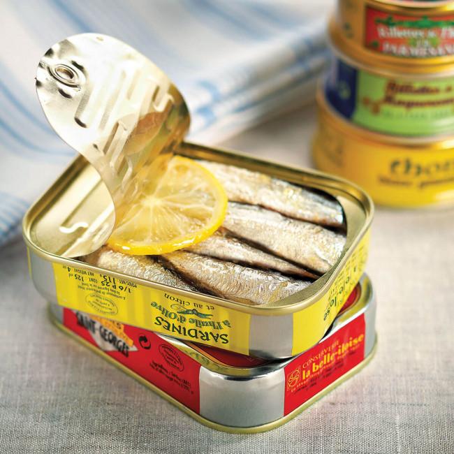Sardines à l'huile d'olive et au citron