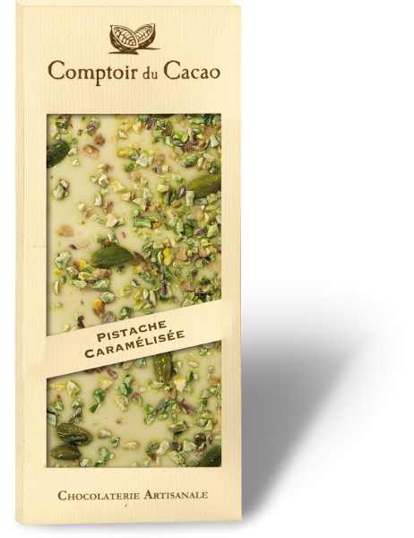 Tablette chocolat blanc et pistache