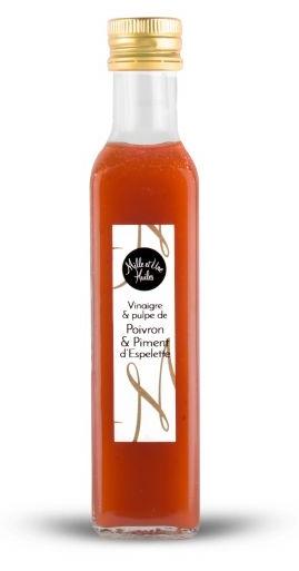 Vinaigre, pulpe de poivron et piment d'Espelette